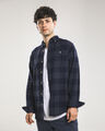 Camisa Manga Larga Franela,AZUL MARINO